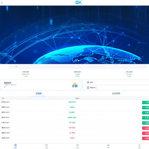 虚拟币交易所-带合约(后台可控)-三语切换-最新版