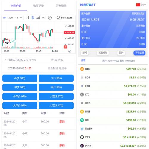支持控制开奖开源版海外双语言竞猜USDT充值系统虚拟币大小单双竞猜下注大小单双